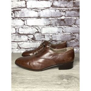 Ennesi Gold VTG Brown Leather Derby Lace Up Dress Shoes Men Sz 9.5D US/43EU